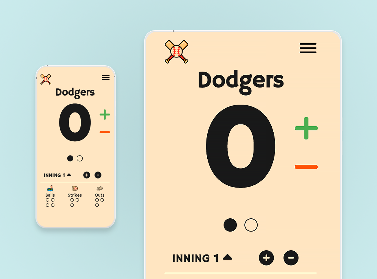 mobile Web App For Keeping Baseball Game Score